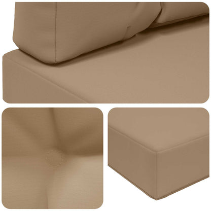 Buiten bankkussen 3 pcs Taupe Polyester
