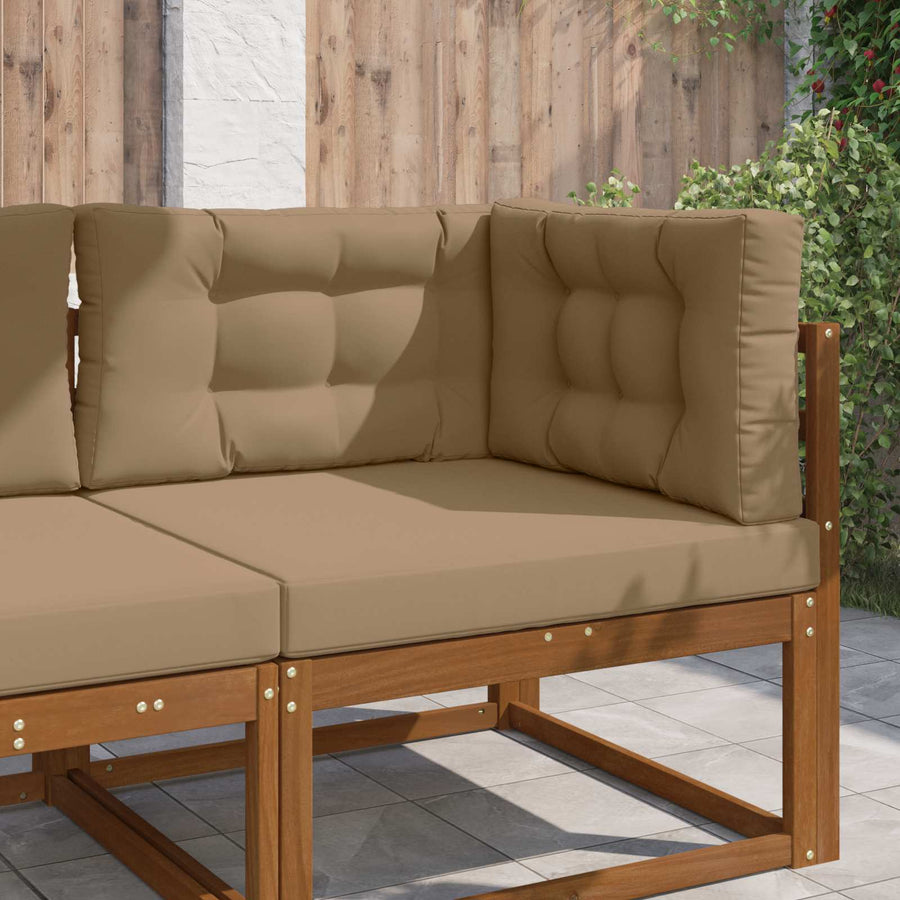 Buiten bankkussen 3 pcs Taupe Polyester