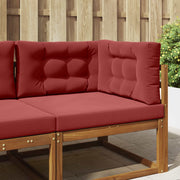 Bankkussenset 3-delig wijnrood polyester