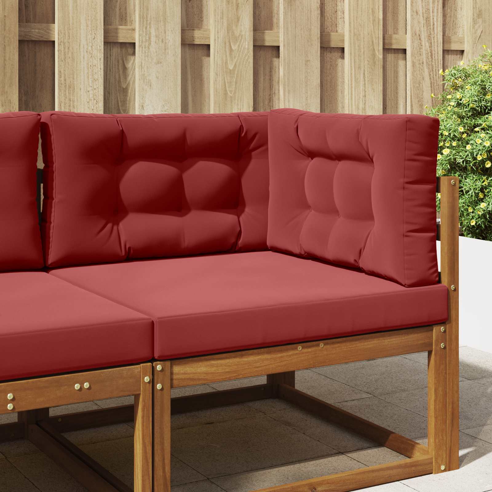 Buiten bankkussen 3 pcs Wijnrood Polyester