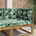 Bankkussenset 3-delig bladpatroon polyester 80x80x8 cm