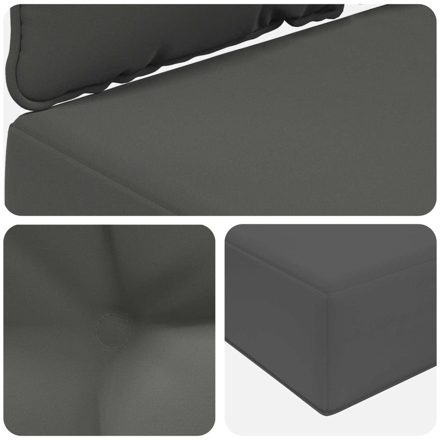 Buiten bankkussen 2 pcs Antraciet Polyester