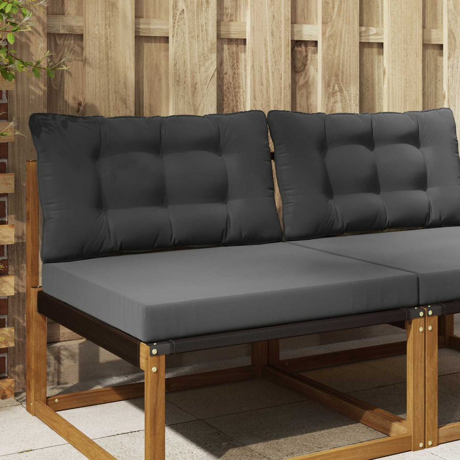 Buiten bankkussen 2 pcs Antraciet Polyester