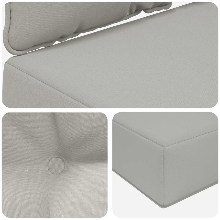 Buiten bankkussen 2 pcs Grijs Polyester