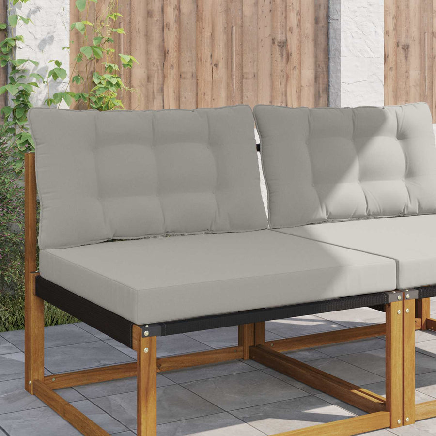 Buiten bankkussen 2 pcs Grijs Polyester