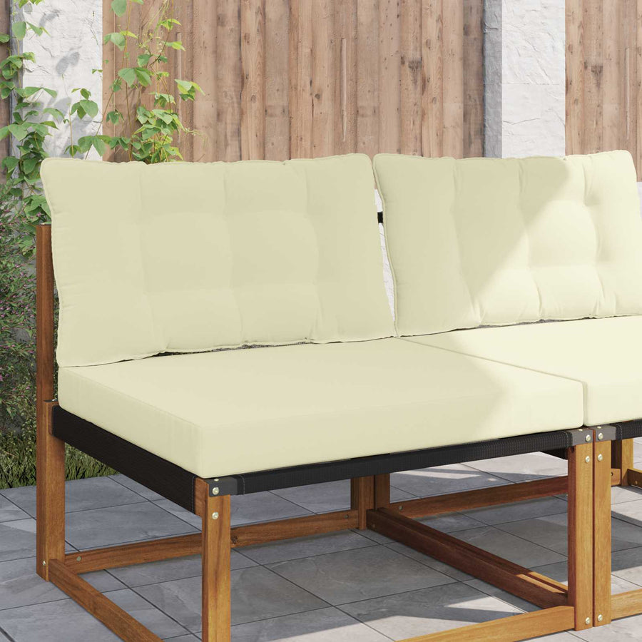 Buiten bankkussen 2 pcs Crème Polyester