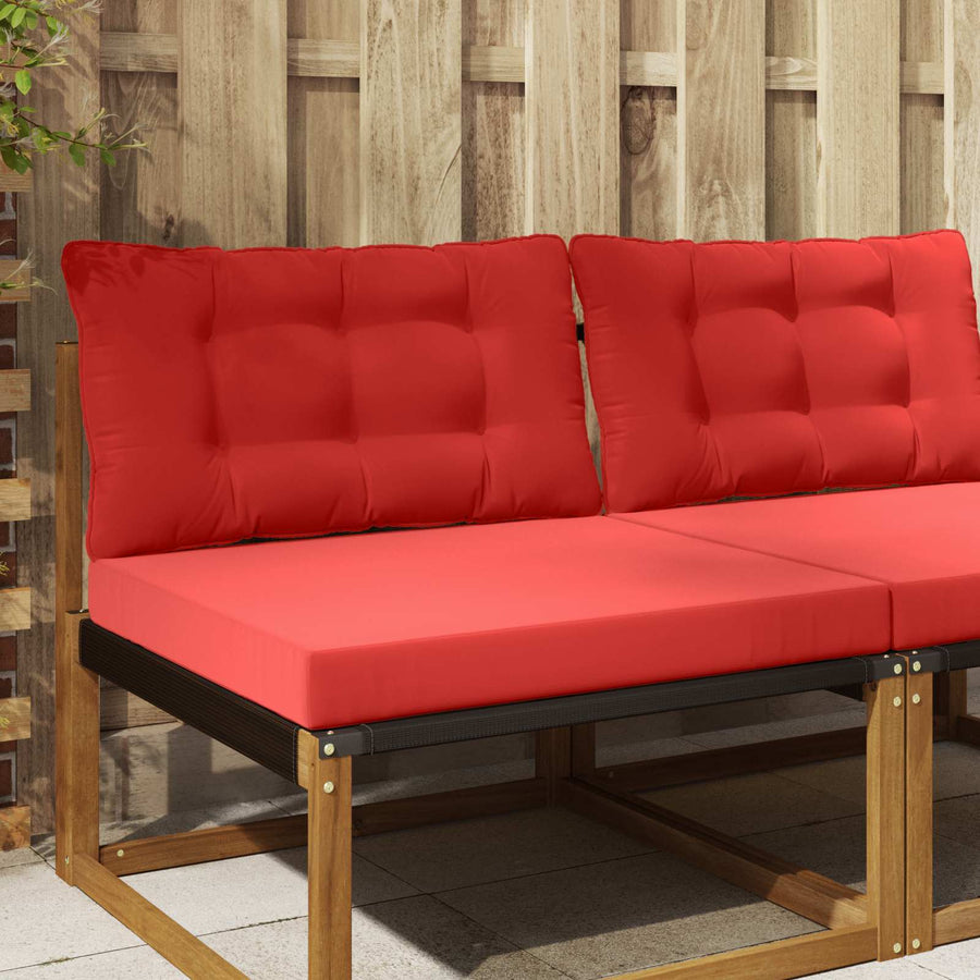 Buiten bankkussen 2 pcs Rood Polyester