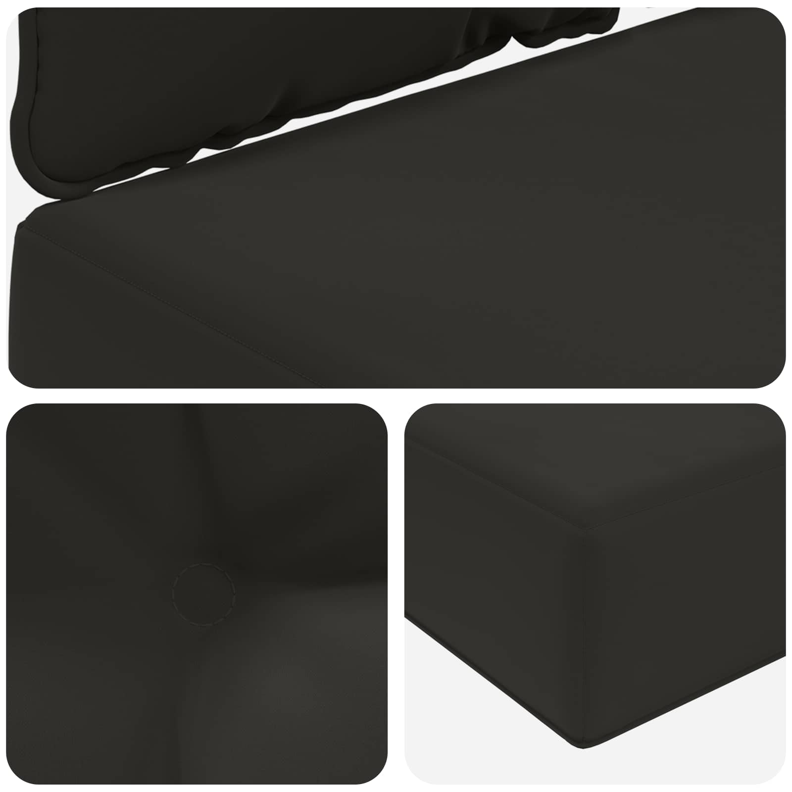 Buiten bankkussen 2 pcs Zwart Polyester