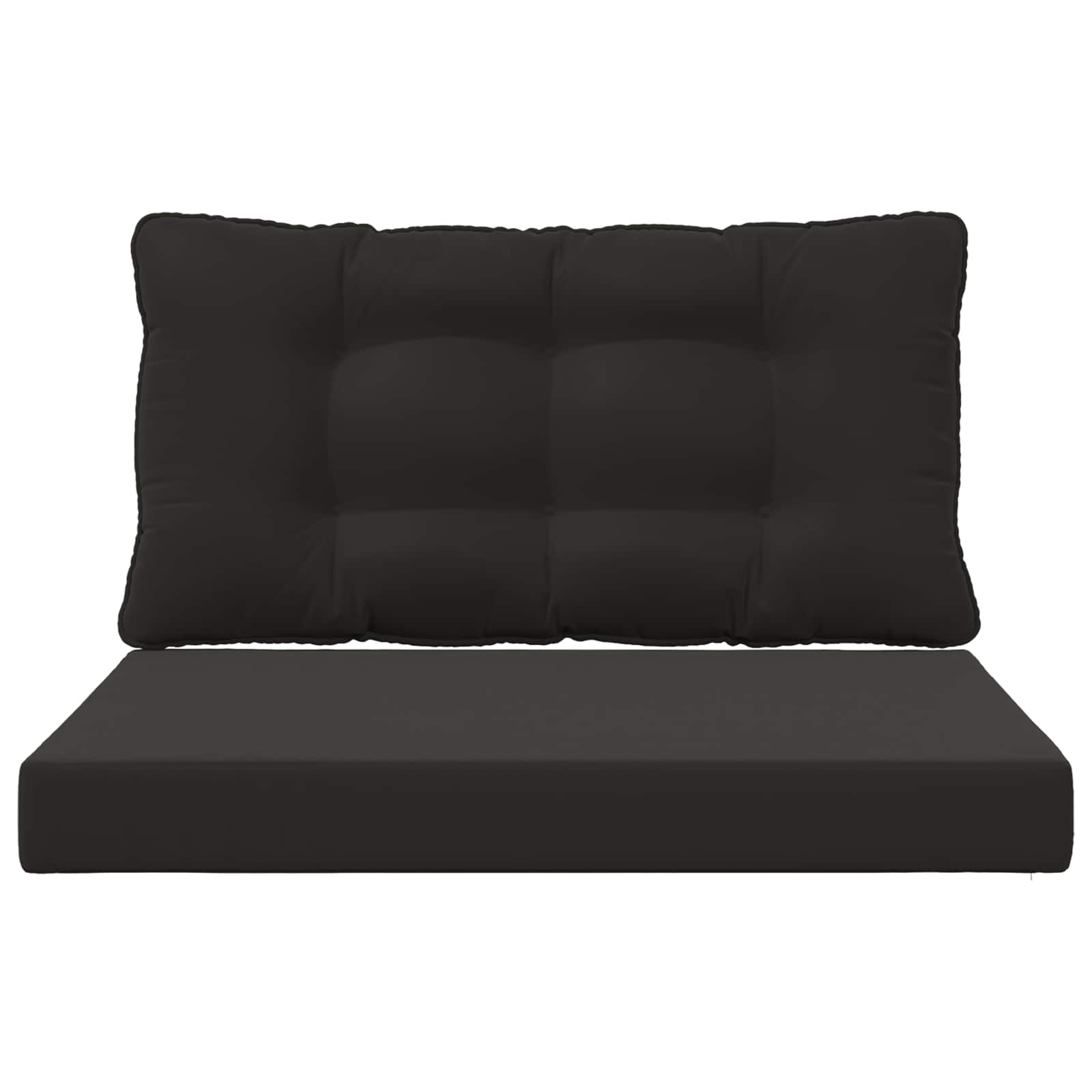 Buiten bankkussen 2 pcs Zwart Polyester