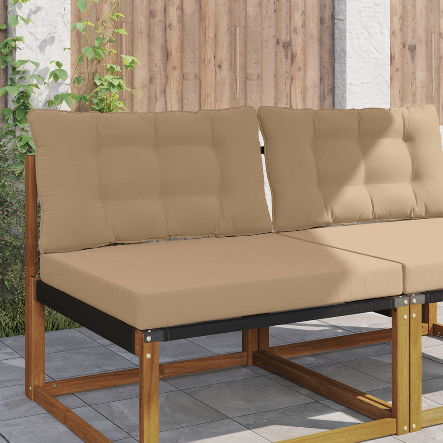 Buiten bankkussen 2 pcs Taupe Polyester