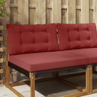 Buiten bankkussens 2 stuks wijnrood polyester