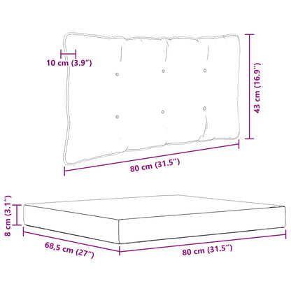 Buiten bankkussen 2 pcs Wijnrood Polyester