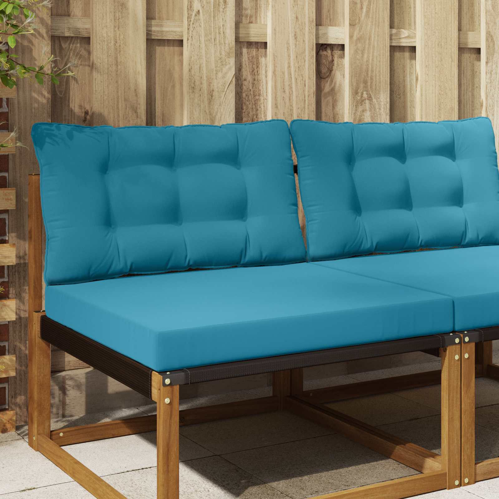 Buiten bankkussen 2 pcs Koninklijk Blauw Polyester