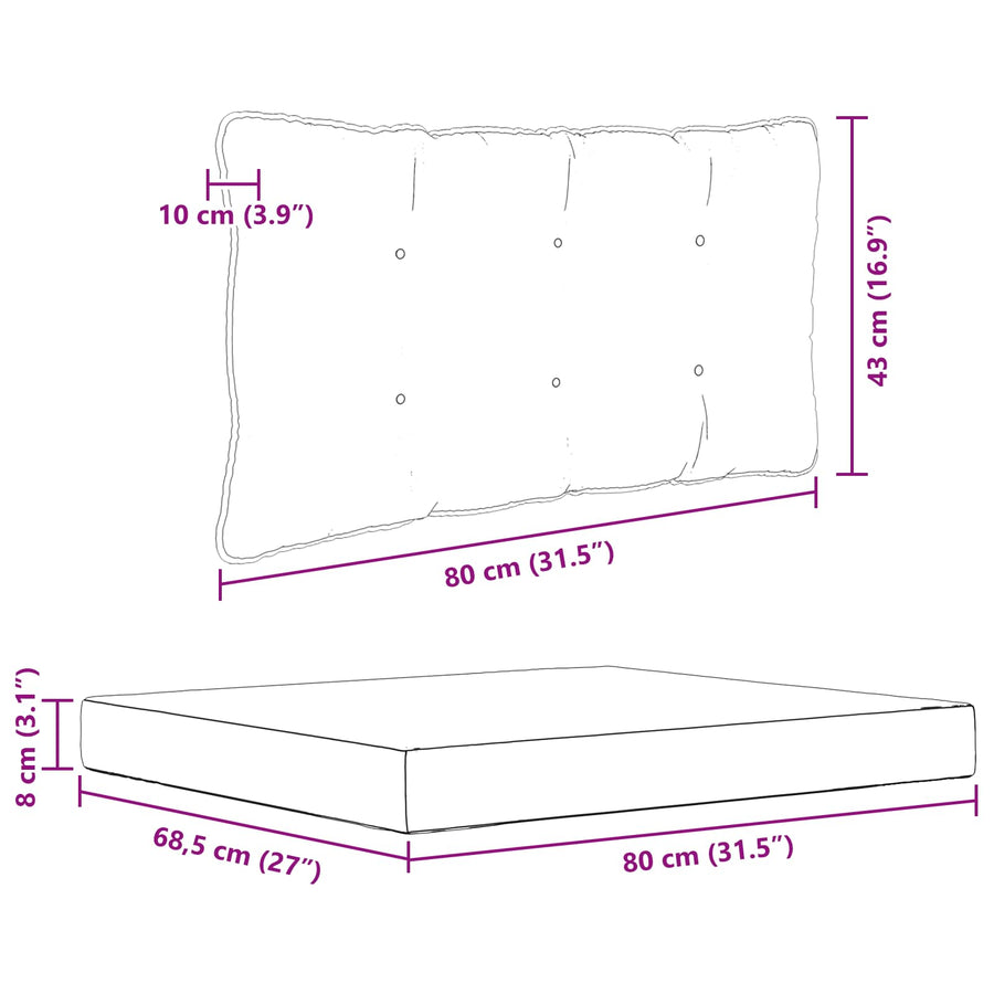 Buiten bankkussen 2 pcs kleurrijk Polyester