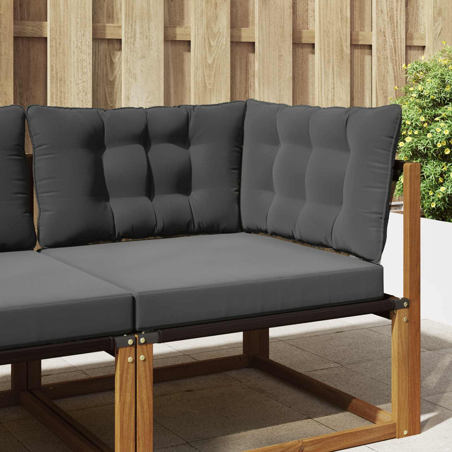 Buiten bankkussen 3 pcs Antraciet Polyester