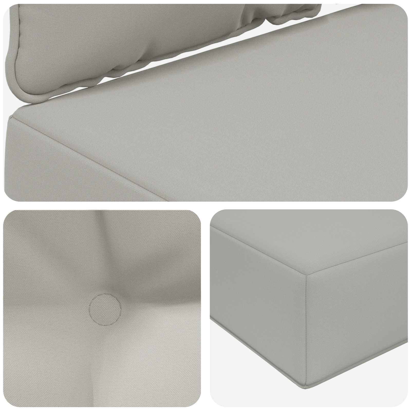 Buiten bankkussen 3 pcs Grijs Polyester