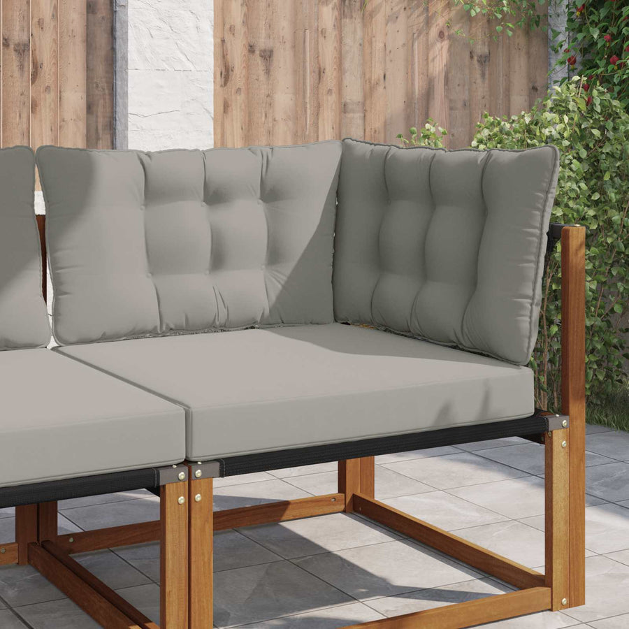 Buiten bankkussen 3 pcs Grijs Polyester
