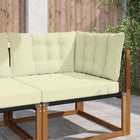 Buiten bankkussen set crème polyester 80x43x10 cm