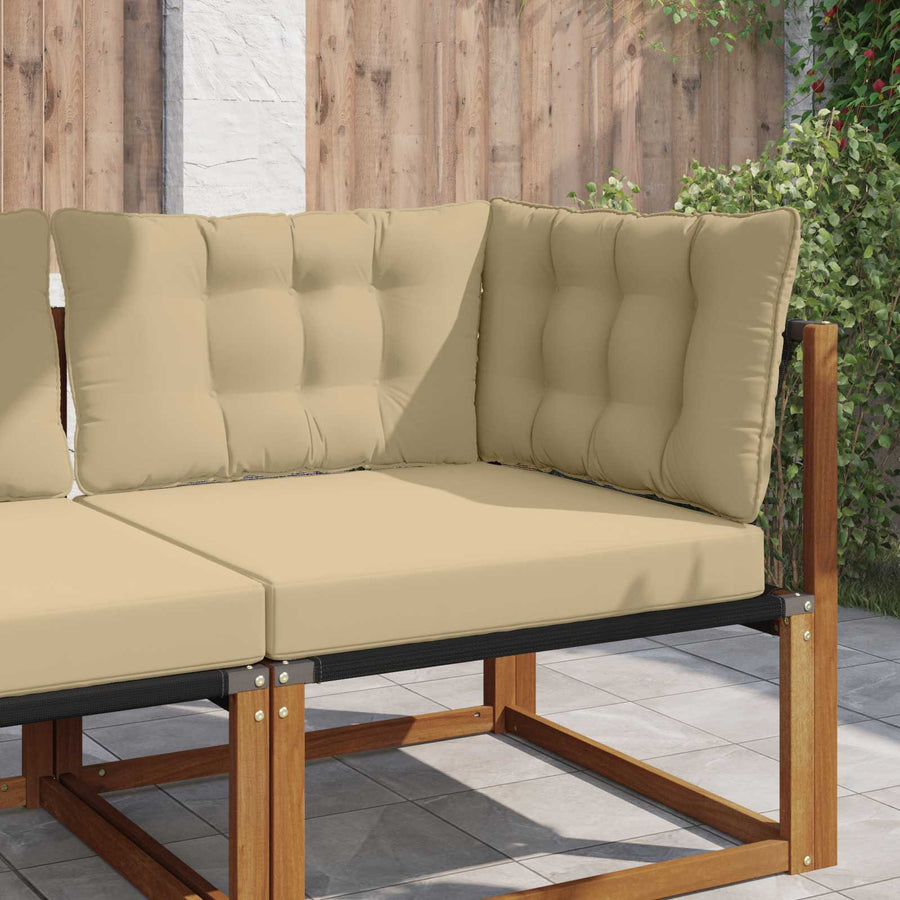 Buiten bankkussen 3 pcs Beige Polyester