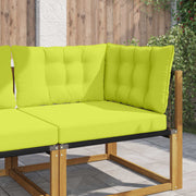 Bankkussenset 3-delig groen polyester 80x43x10 cm