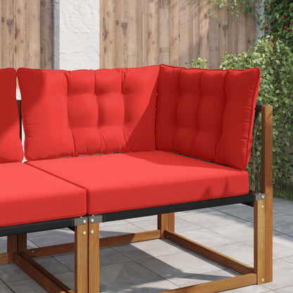 Buiten bankkussen 3 pcs Rood Polyester