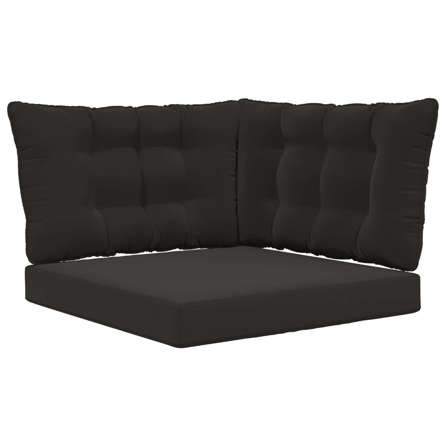 Buiten bankkussen 3 pcs Zwart Polyester