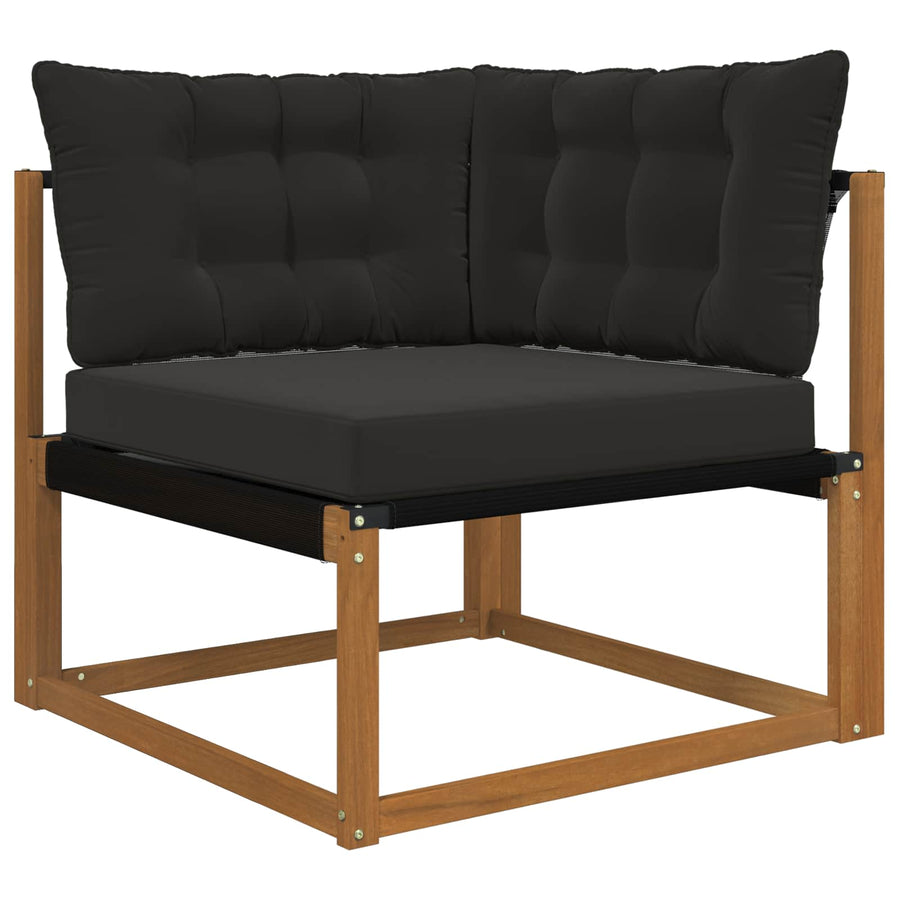 Buiten bankkussen 3 pcs Zwart Polyester