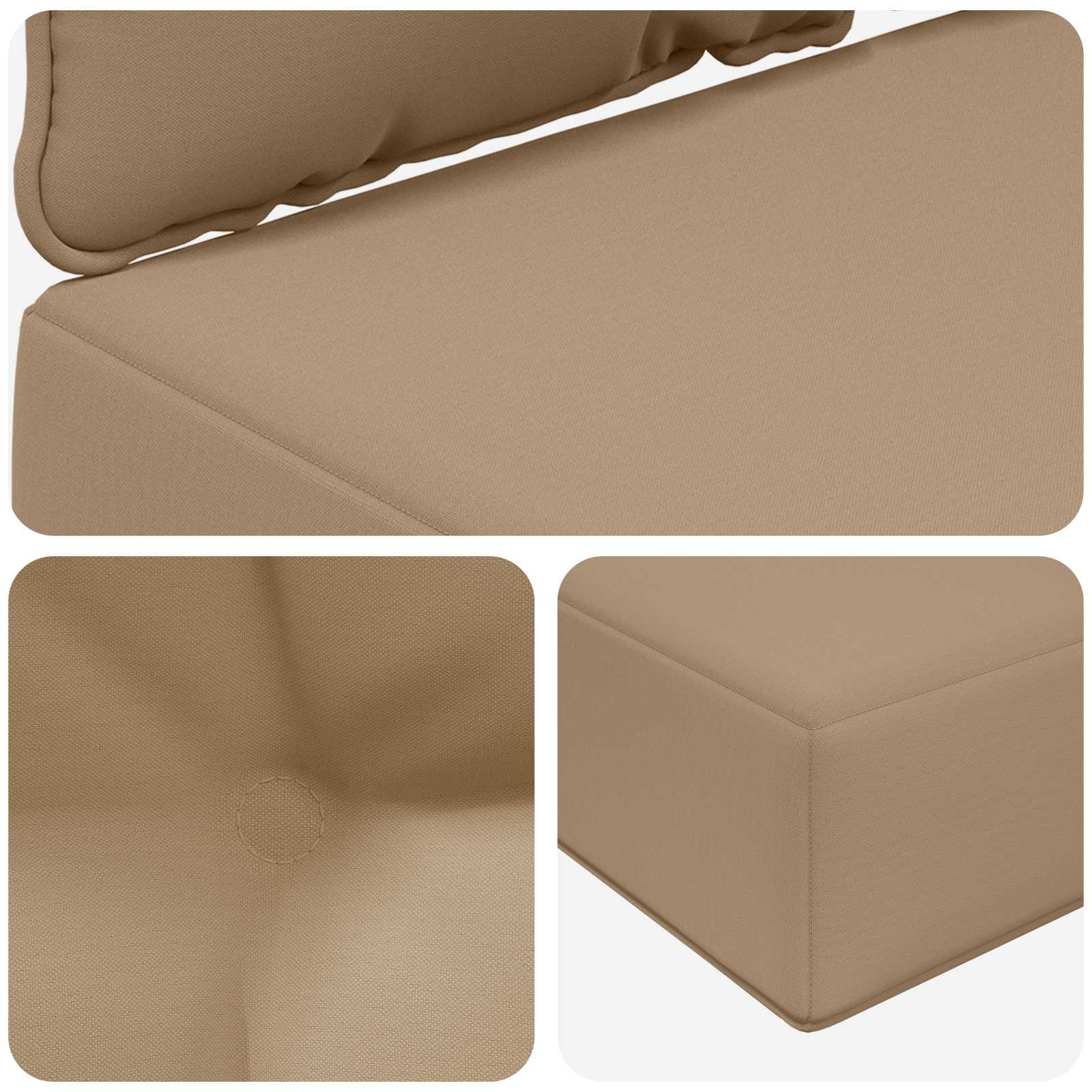 Buiten bankkussen 3 pcs Taupe Polyester