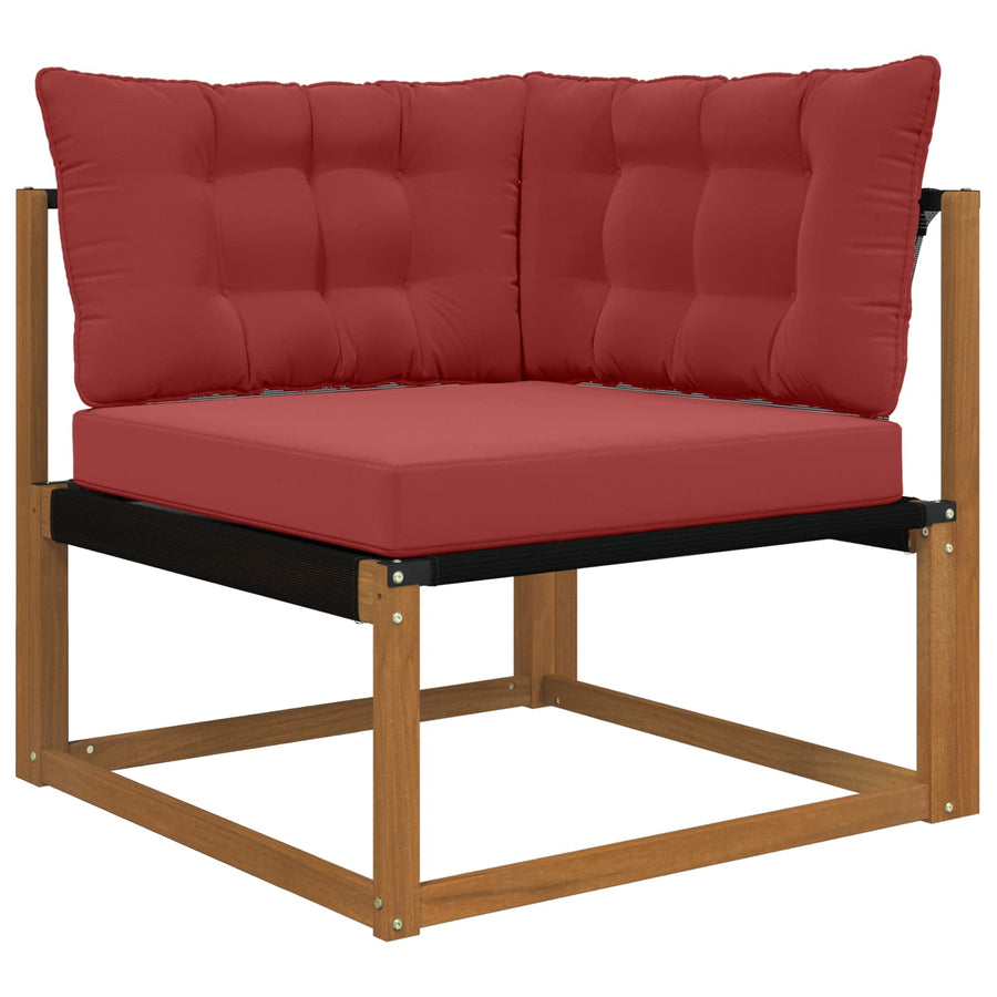 Buiten bankkussen 3 pcs Wijnrood Polyester