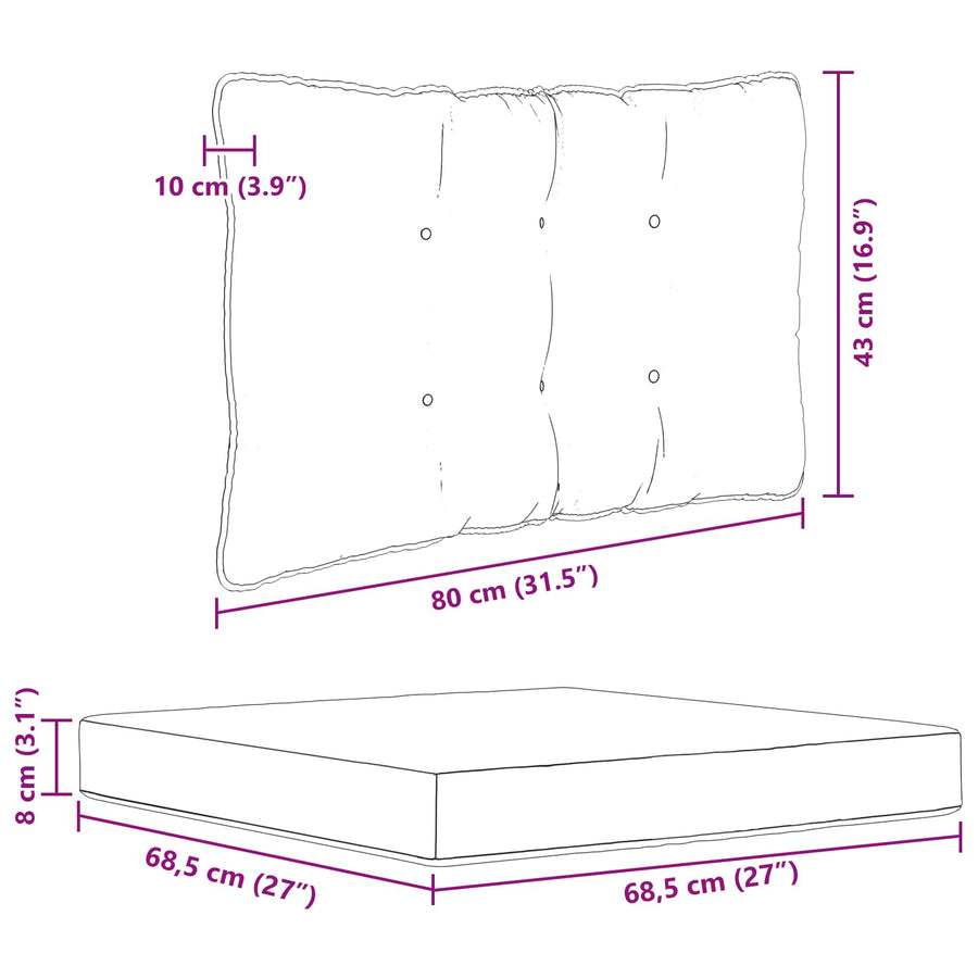Buiten bankkussen 3 pcs Wijnrood Polyester