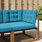 Outdoor Bench Cushion 3 pcs Royal Blue Polyester