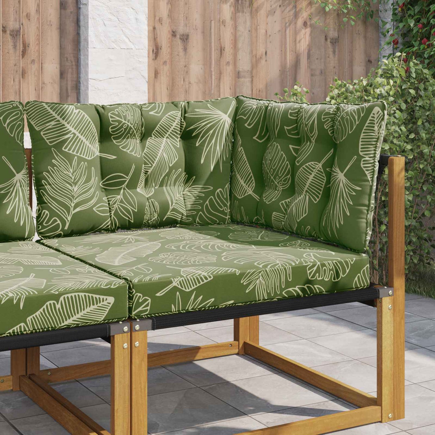 Buiten bankkussen 3 pcs Bladontwerp Polyester