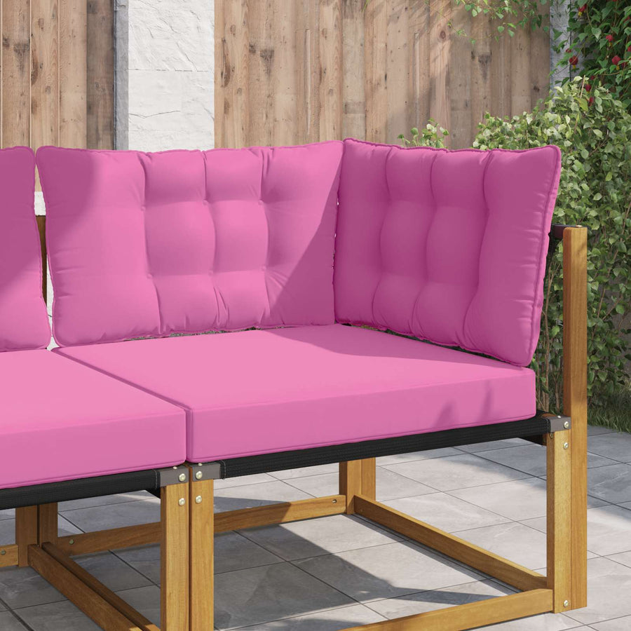 Buiten bankkussen 3 pcs Roze Polyester