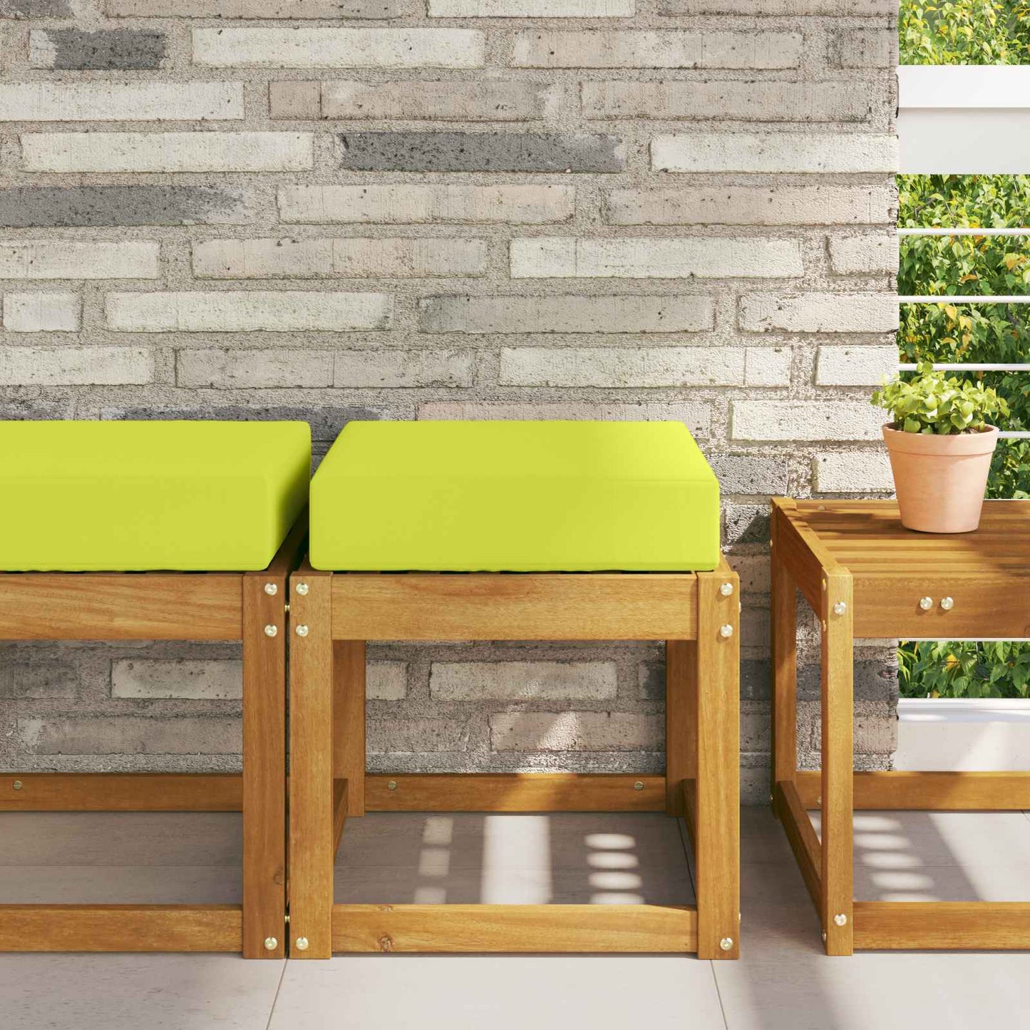 Buiten Zitkussen Groen 40 x 40 x 8 cm 100% Polyester