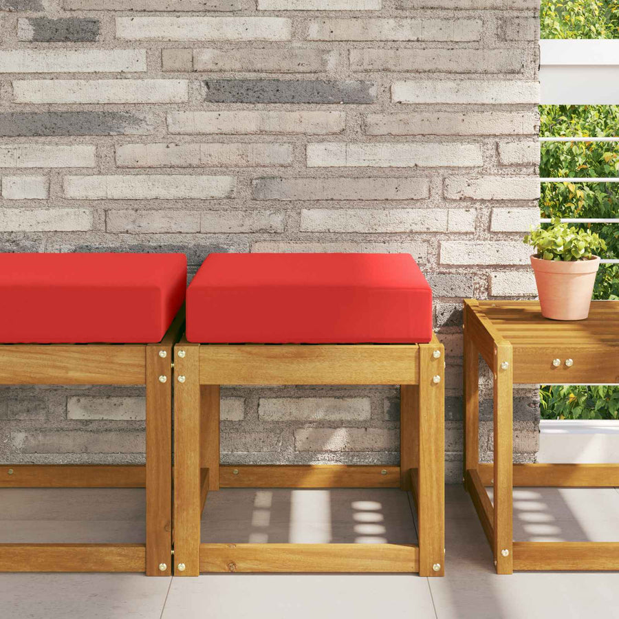 Buiten Zitkussen Rood 40 x 40 x 8 cm 100% Polyester