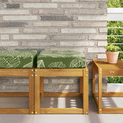 Zitkussen 40x40x8 cm groene bladeren polyester