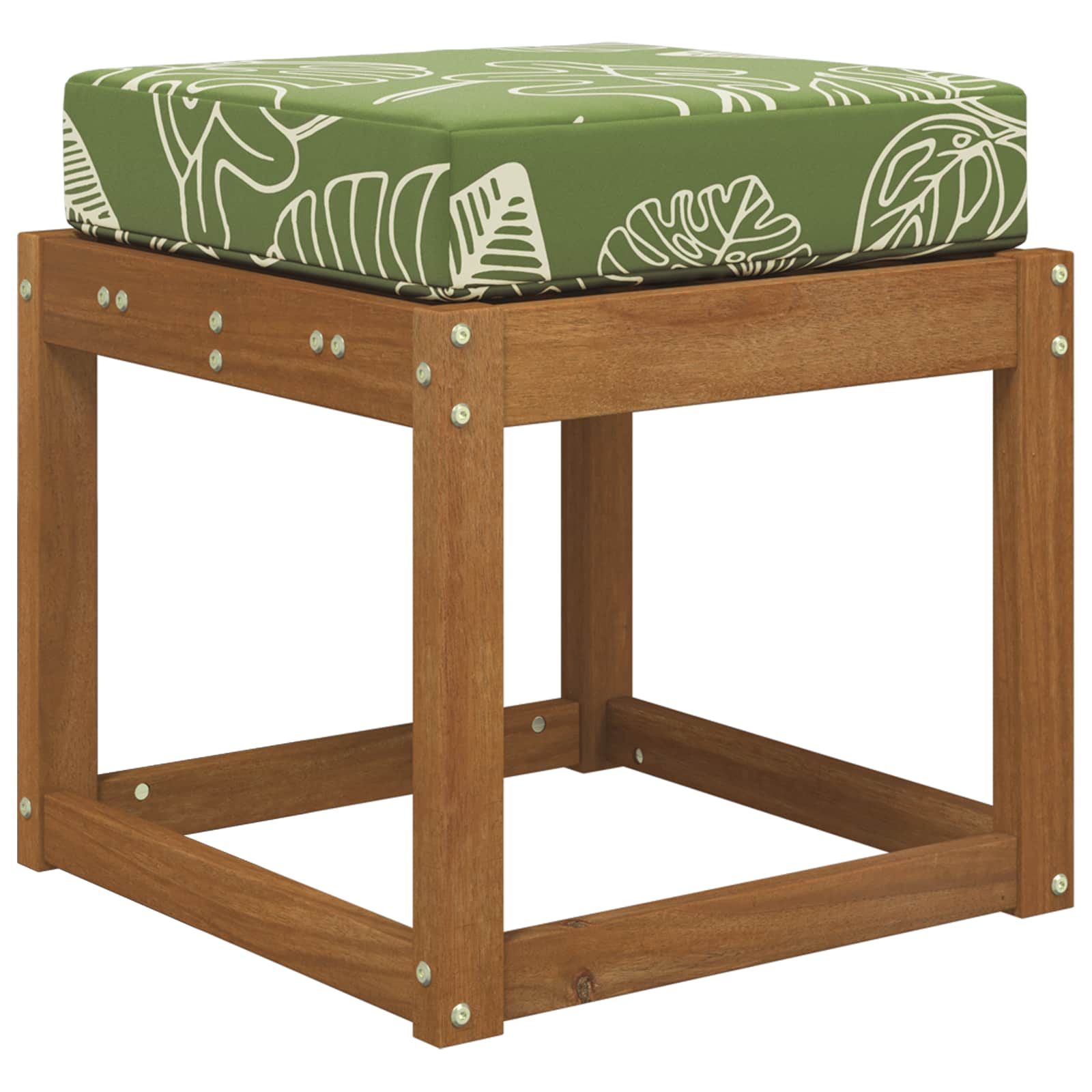 Buiten Zitkussen Groene Bladeren 40 x 40 x 8 cm 100% Polyester
