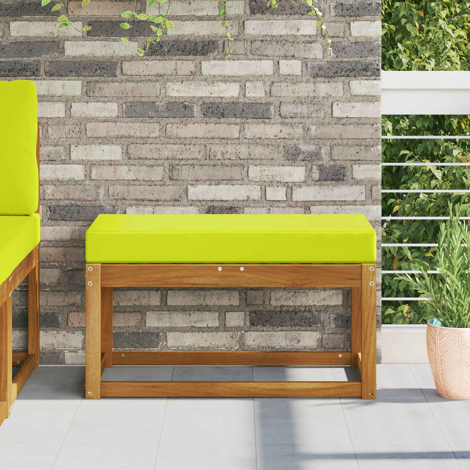 Buiten Zitkussen Groen 80 x 40 x 8 cm 100% Polyester