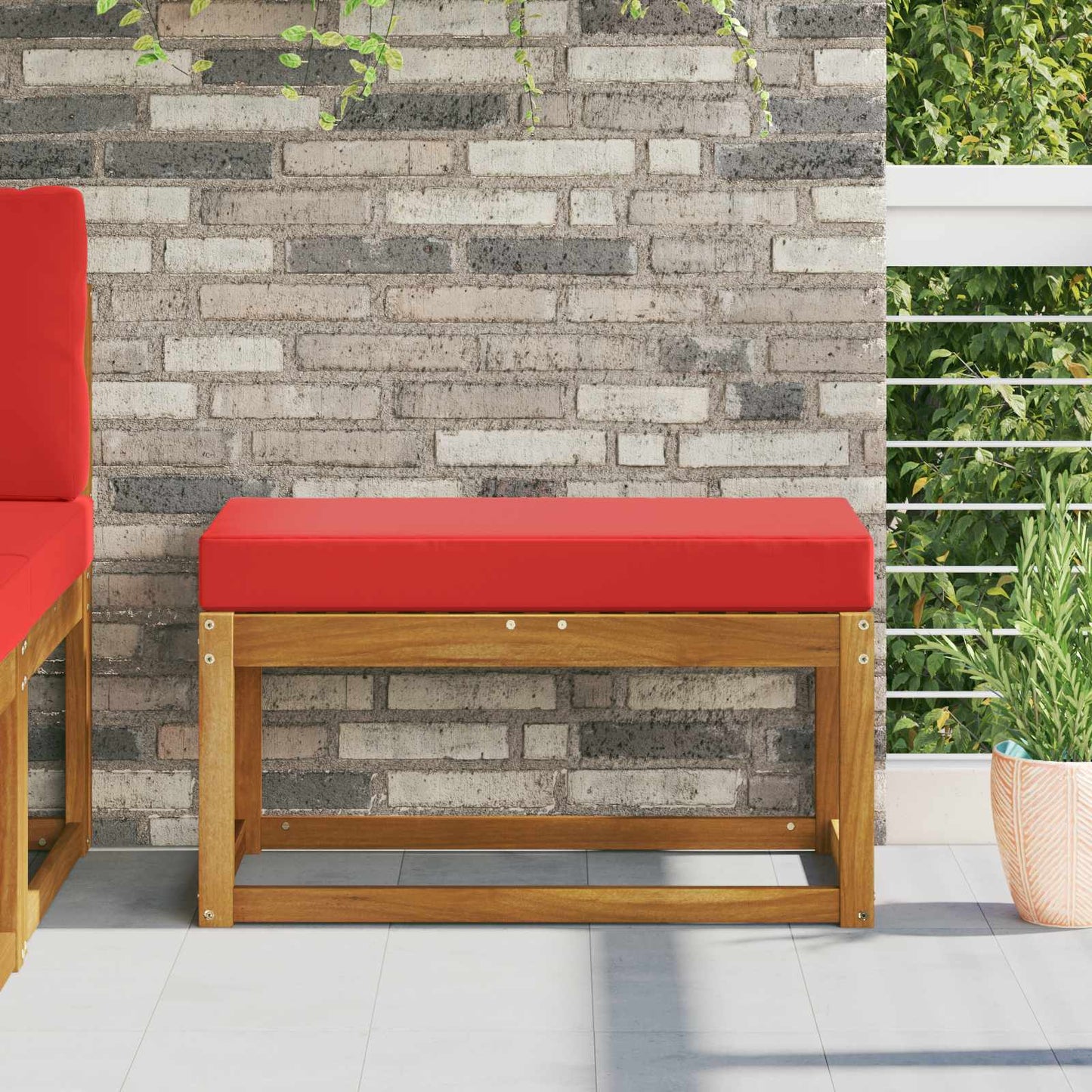 Buiten Zitkussen Rood 80 x 40 x 8 cm 100% Polyester