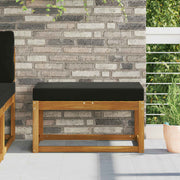 Zitkussen buiten 80x40x8 cm zwart polyester