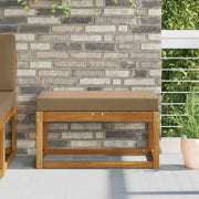 Zitkussen taupe 80x40x8 cm polyester