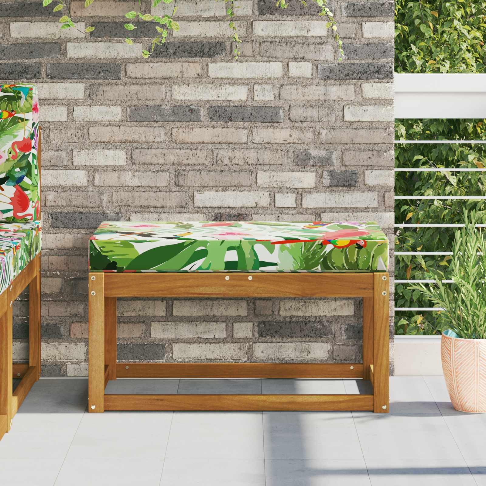 Buiten Zitkussen kleurrijk 80 x 40 x 8 cm 100% Polyester
