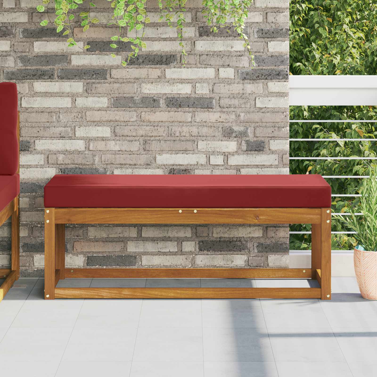 Buiten Zitkussen Wijnrood 111,5 x 40 x 8 cm 100% Polyester