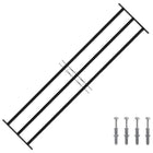 Raamrooster 174x45 cm zwart gepoedercoat staal
