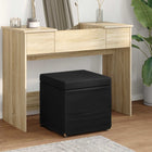 Stool Black 41 x 41 x 40 cm Fabric and Engineered Wood