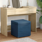 Stool Blue 41 x 41 x 40 cm Fabric and Engineered Wood