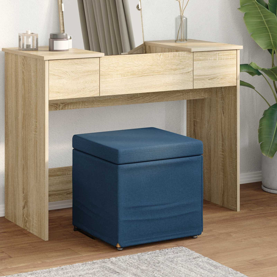 Kruk Blauw 41 x 41 x 40 cm Stof en Geëngineerd Hout