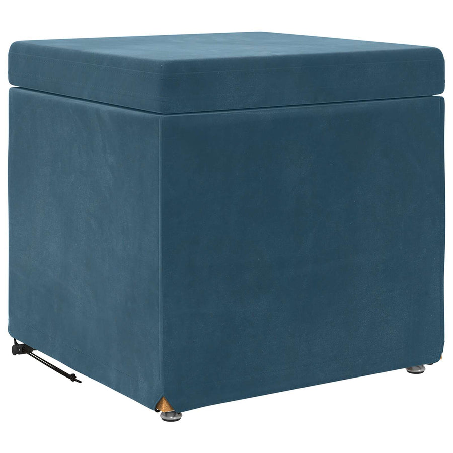 Kruk Blauw 41 x 41 x 40 cm Velvet en Gefabriceerd Hout