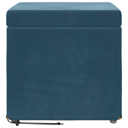 Kruk Blauw 41 x 41 x 40 cm Velvet en Gefabriceerd Hout