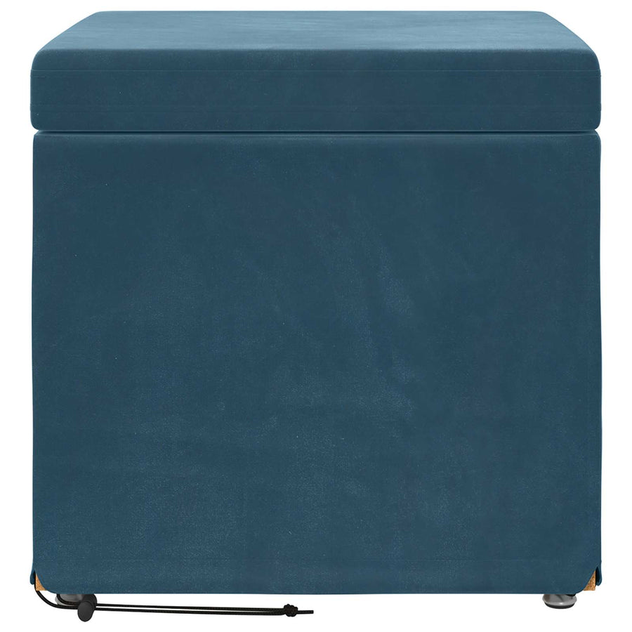 Kruk Blauw 41 x 41 x 40 cm Velvet en Gefabriceerd Hout